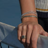Minimalist Tennis Bracelet with Cubic Zirconia in Gold Tone - Image 4