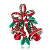 18Styles Christmas Xmas Brooches Lapel Pin Crystal Santa Snowman Wreath Elk Bells Tree Jewelry Happy Year Gift for Friends - Image 14