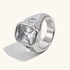 La. Muses Shiny Round Zircon Irregular Stainless Steel Women's Ring Pvd Gold Plated Jewelry Accessories - Image 13