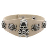 Punk Bracelet for Men Women Goth Black Leather Wristband with Metal Skull Spike Studded Rivets Cuff Bangle Adjustable - Image 19