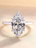 Silver Simple Classic Marquise Zircon Ring For Women Engagement Wedding Jewelry - Image 2