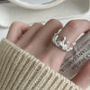 Silver Open Finger Ring Punk Heart Irregular Geometric Stackable For Women Girl Jewelry Gift - Image 33
