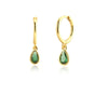Colorful Zircon Geometric Drop-shaped Hoop Earrings Women Personality Huggie - Image 8