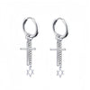 1 Pair Crosses Star Geometric Vintage Stainless Steel Round Small Hoop Earrings for Man Woman Teens Gift Jewelry Y2k Accessories - Image 10