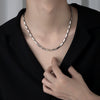 Hip Hop Titanium Steel Necklace Handmade Square Rhombus Chain Bamboo Chain Men's and Women's Clavicle Chain Accessories - Image 2