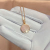 Rose Gold Color Round Coin Pendant Necklaces for Women Simple Zircon Glossy Pendant Party Jewelry - Image 4