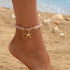 Beach Anklet for Women Bohemian Starfish Pendant Chip Stone Adjustable Gold Silver Multicolor Summer Vacation Jewelry - Image 7