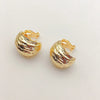 Vintage Gold Metal Drop Clip on Earrings for Women Gothic Punk Geometric Statement Non Pierced Earrings Jewelry - Image 3