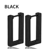 Punk Multiple Styles Black Stainless Steel Hoop Earrings For Men Women U Shaped Square Hexagon Earrings Gothic Ear Jewelry - Image 10