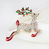 Elegant Christmas Deer Brooch for Ladies Rose Gold Plated with Shiny Antlers, the Choice for Christmas Holiday - Image 4