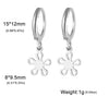 Stainless Steel Gold Color Pendant Hoop Earrings Heart Hexagon Snake Cross Butterfly Flower Bird Jewelry Gift - Image 23
