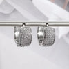Hip Hop Ice Out Xo Square Huggie Earrings Cubic Zirconia Earrings Jewelry Gifts for Men and Women - Image 9