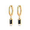 Stainless Steel Geometric Square Hoop Earrings Sparkling Cubic Zirconia Crystal Earrings Jewelry For Women - Image 15
