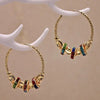 Retro Metal Crescent Earrings Bohemian Water Drop Tassel Earrings - Image 5