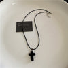 Punk Gothic Red Glass Cross Heart Pendant Pearl Necklace For Women Men Hip Hop Y2K 90s Short Choker Charms Jewelry Accessories - Image 11