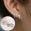 Star Hoop Earrings with Dazzling CZ Simple Stylish Ear Accessories for Women Silver Color Jewelry - Image 1