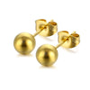 1Pair Small Round Ball Stud Earring For Women Men Stainless Steel Needle Push Back Ear Studs Simple Jewelry - Image 9