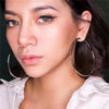 30-80mm Big Simple Classic Hoop Earrings For Women Girls Circle Stainless Steel Earrings Gold Silver Color Round Earings Gift - Image 2
