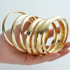 7Pcs Gold Color Bangle Set For Women Hammered Smooth Open Cuff Bracelet Stackable Wristband Boho Jewelry Gift - Image 3