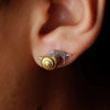 1Pair Vintage Two Tone Snail Stud Earrings Insect Earrings for Men Women Temperament Ear Jewelry Accessories Gifts - Image 1
