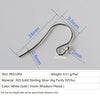 ear hook,24 0.8mm silver earring wire hooks with 2mm ball,1pair - Image 4