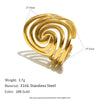Spiral Open Series Ring Twisted Multi-layered Ring Hammed Flower Stainless Steel Jewelry Accessories - Image 10
