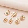 Twist Knot Metal Stud Earrings For Women Hollow Geometric Gold Silver Color boucles d'oreilles Unusual Earrings Jewelry - Image 2