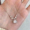Silver Zircon Pendants Necklaces For Girl CZ Jewelry Gift Female Wedding Gift - Image 4