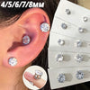 Punk Style Round Zircon Magnet Earrings Crystal Strong Magnetic Ear Stud Clip Earrings for Men Women Non Piercing Jewelry Gift - Image 1