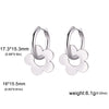Stainless Steel Gold Color Drop Earrings Women Round Heart Flower Sun Totem Pendant Hoop Earrings Jewelry Gift - Image 17