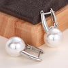 Imitation Pearl Drop Earrings in Silver Tone - Image 7