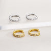 Crystal Huggie Hoop Earrings in Gold-Tone or Silver-Tone - Image 20
