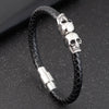 Hyperbole Men Jewelry Black Braided Leather Bracelets Stainless Steel Leahter Bracelets Cool Skull Bracelets Men Bracelet - Image 16