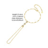 Bisaer Silver Finger Ring Bracelet Hand Chain Thin Dainty Stackable Chain Plated Gold for Women Jewelry - Image 11