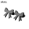 Korean Bowknot Stud Earrings Black for Women Temperament Bow Ear Pendant Earings Girls Party Jewelry - Image 7