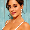 Elegant Gradient Handmade Simulated Pearl Tassel Long Dangle Earrings For Women Party Jewelry Accessories - Image 1