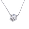 Korean Chic Stainless Steel Shiny Cubic Zirconia Cast Delicate Necklace Pendant for Women Daily Basic Jewelry - Image 7