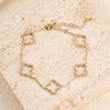 Women's Clear Shiny Zircon Hollow Four-Leaf Flower Bracelet Aesthetic Jewelry Gift Design - Image 2