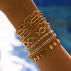 Star-Detail Chain Bracelet with Gold-Tone Finish - Image 19