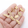 5Pcs/Lot Arrive Leaf Pendant Hollow Leaves Stainless Steel Charms for Earrings Bracelet Necklace Jewellery Making - Image 2