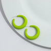 Korean Frosted Acrylic C-Shape Hoop Earrings for Women Resin Geometric Candy Color Circle Earrings Jewelry Gifts - Image 18