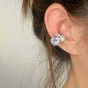 1Pcs Shiny Imitation Pearl Zircon Ear Clip For Women Punk Metal C-shaped Geometric No Piercing Ear Cuff Y2K Jewelry Gift - Image 2