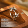 Silver Rings For Women Geometric Jewelry Finger Adjustable Simple Vintage FLower Ring For Party Birthday Gift - Image 3
