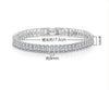 Silver 15/16/17/18/19/20/21 CM Tennis Bracelet Pave 3 MM Round Black Jet Zircon Elegant Jewelry For Women - Image 8