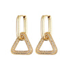 Classic Stainless Steel Ear Buckle For Women Gold Silver Color Big Oval Rectangle Hoop Huggie Punk Hip Hop Jewelry Gift - Image 22