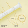 Imitation Pearl Heart Jewelry Set For Women Gold Silver Color Round Beads Necklace Bracelet Set Daily Wear Accessories - Image 2