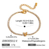 Stainless Steel Balloon Letter Pendant Bracelets with Zirconia Sparkling Women's Bracelets - Image 24