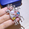 christmas deer brooch colorful diamond elk zircon animal pin jewel - Image 4