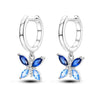 Silver Color Earrings Blue Zircon Stars Moon Irregularity Earrings For Woman Birthday Jewelry Gifts - Image 24