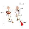 Anime Ghost Kill Earrings Cherry Blossoms Fox Classy Bracelet Cosplay Party Accessories - Image 5